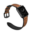 Classy Leather + Silicon Hybrid Bands