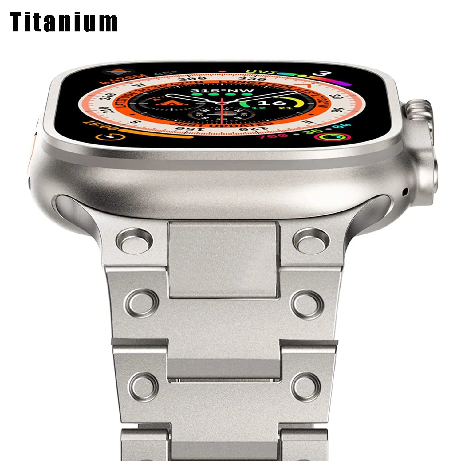 Glossy Titanium Bracelets for Apple Watch