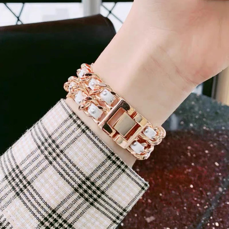 Bracelet de luxe avec étui et verre