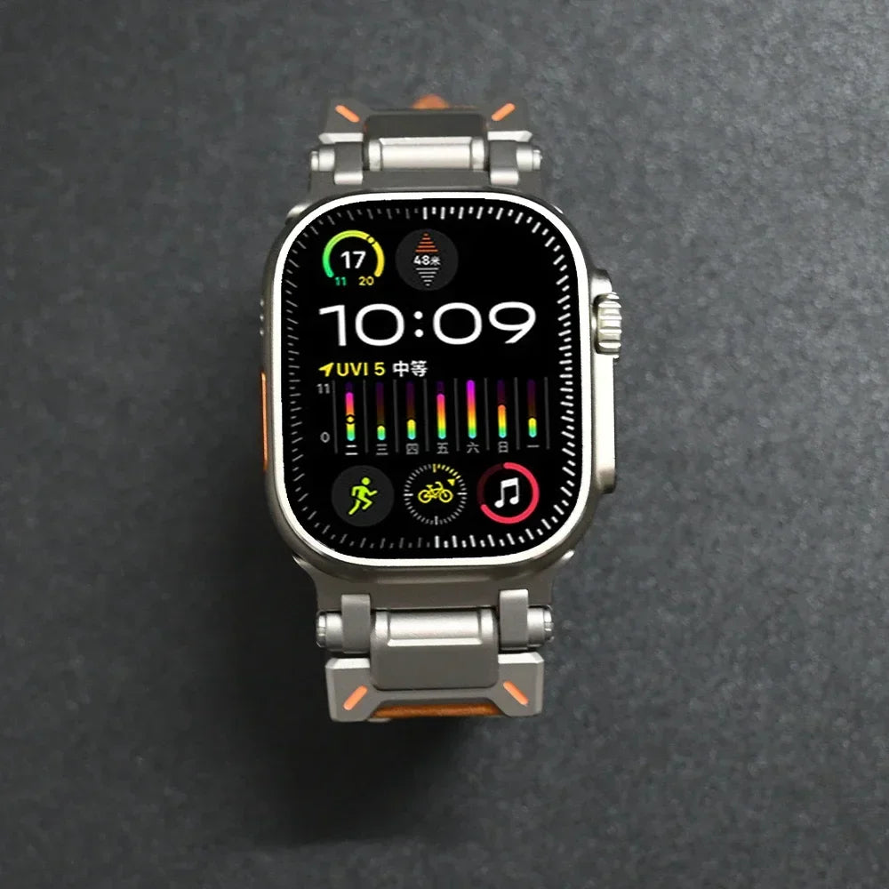 Armor Desinged Leather Bands for Apple Watch